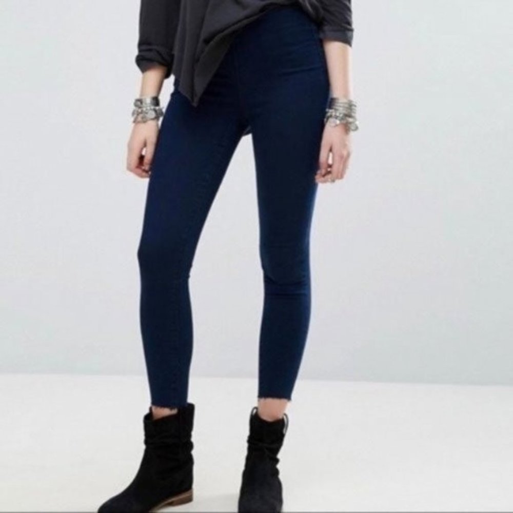 Free People Easy Goes It Denim Jean Leggings